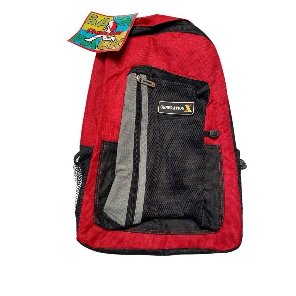 Overland Generation X Backpack Red New With Tags Travel School Hiking Laptop Bag